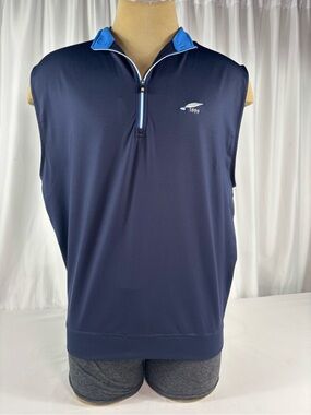 FootJoy Navy Blue 1/4 Zip Golf Vest Size Large